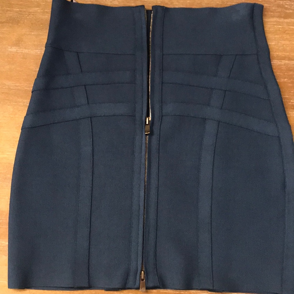 Herve Leger Blue bandage skirt Size M